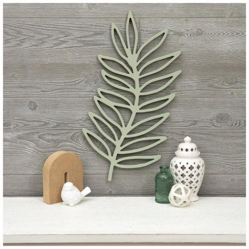 Sage Cutout Leaves Wood Wall Decor