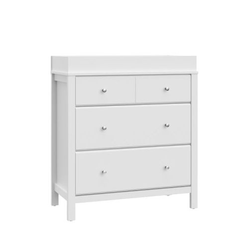 Storkcraft Horizon 3-Drawer Dresser with Changing Topper White
