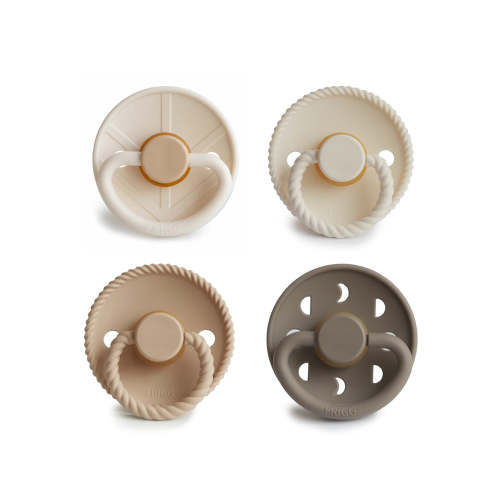 4-Pack Natural Rubber Pacifiers, Crystal Sparkle