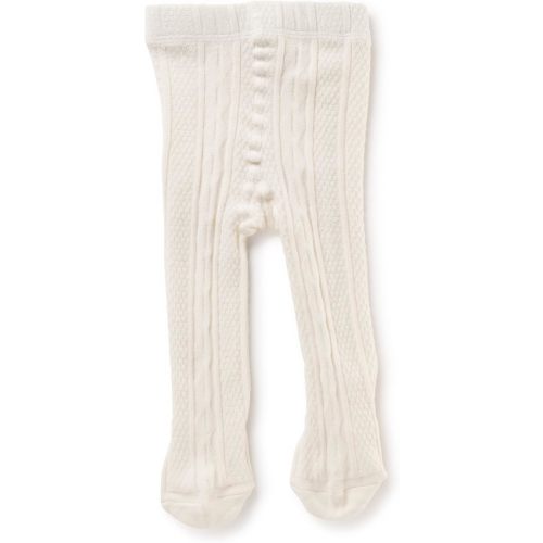 Silky Toes Luxurious Cotton Tights for Baby Girls 1 Pk Cable Knit Winter Footed Leggings