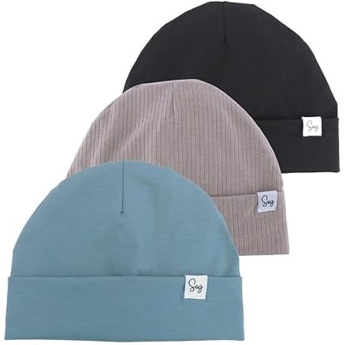 Jersey Beanie Hat for Newborn Baby Boys Girls Silky Satin Lined Hats Bonnet Toddler Infant Little Kids Beanies Caps