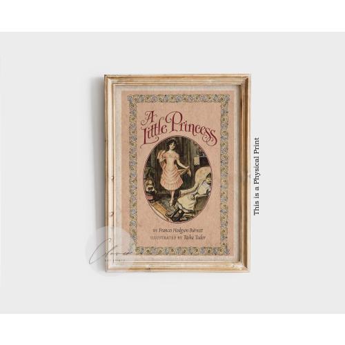 A Little Princess Book Cover PHYSICAL Print, Vintage Children’s Book Art, Cottagecore Wall Decor, Classic Literature Poster, Nursery Art