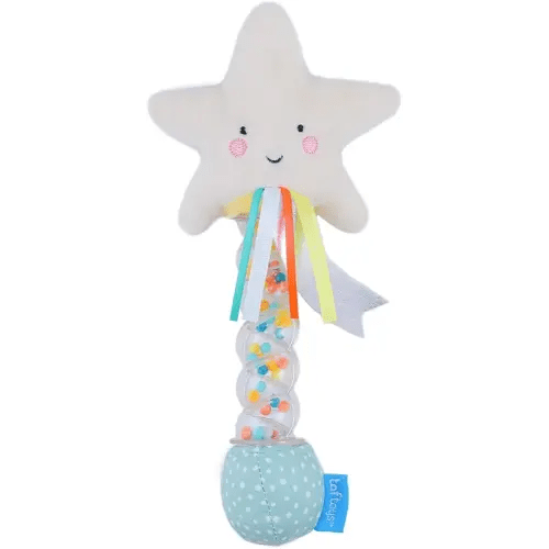Taf Toys Star Rainstick Rattle, Musical Shake & Rattle Rainmaker Toy, Musical Instrument for Babies and Toddlers for Sensory and Motor Skills Development