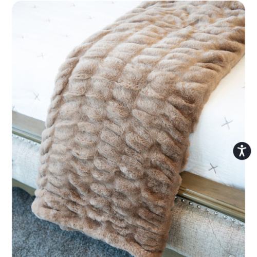 Hugs Milk Chocolate Plush Blanket | Minky Couture