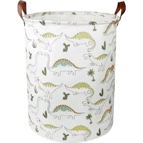 Dinosaur Laundry Hamper, laundry Basket, Waterproof Storage Bin for Bedroom, Clothes Organizer Basket, Room Decor(Light Dinosaur)