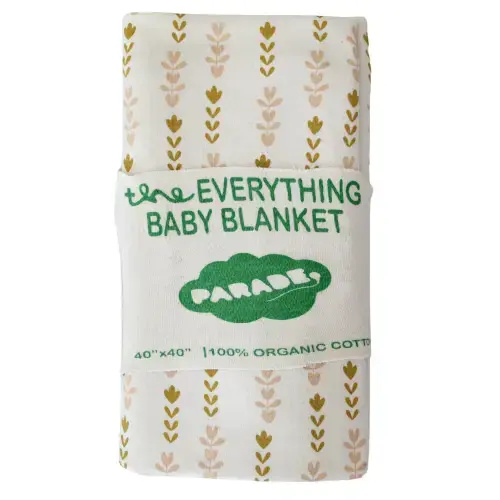 Everything Organic Baby Blanket - Pink Flower Chain