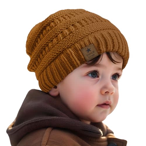 Durio Satin Lined Beanie for Baby Girl Boy Warm Winter Hat for Infant Toddler Kids Unisex Knit Baby Hats Newborn Beanies Caps