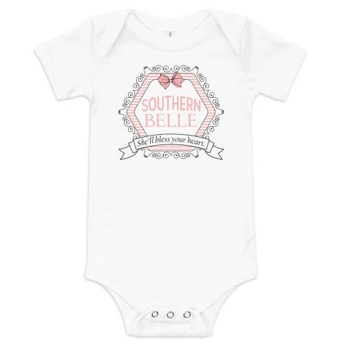 Southern Belle Onesie Stretch Cotton Bodysuit up to 18 Months