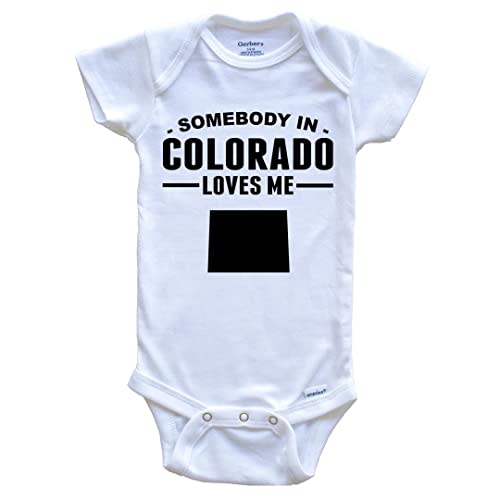 Somebody in Colorado Loves Me One Piece Baby Bodysuit - Colorado Baby Bodysuit