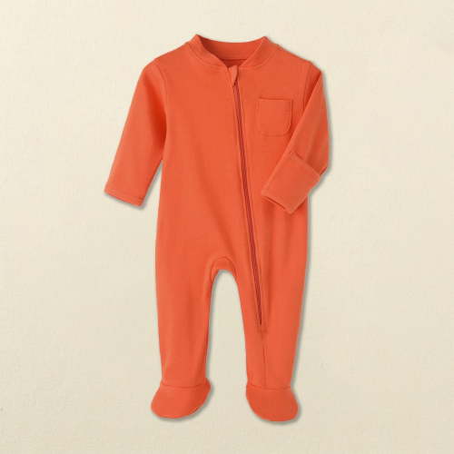Cowsor Organic Cotton Baby Footie Pajamas Newborn Soft Zip Sleeper