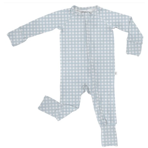 Blue Gingham Bamboo Sleeper – Littles on 5th