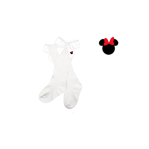 Embroidered Mouse Bow Socks