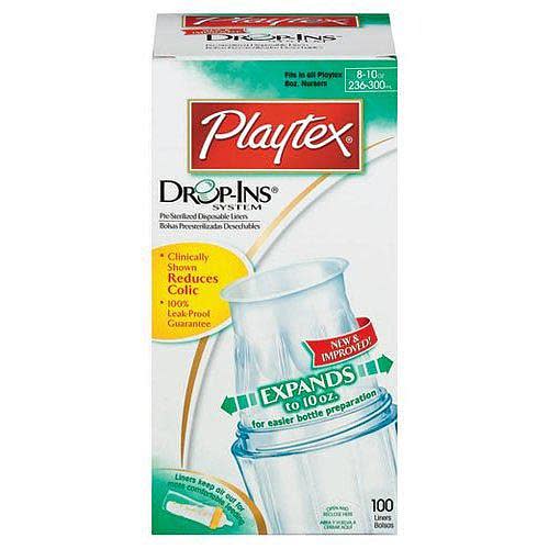 Playtex 8 Ounce Drop-Ins Liners - 100  Count