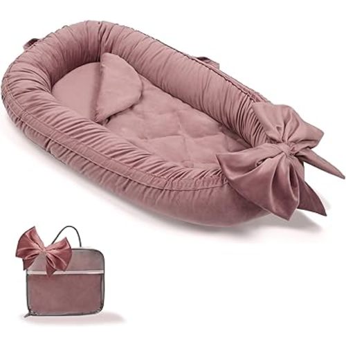 EAQ Baby Lounger Cover, Portable Baby Nest Cover Breathable & Soft, Newborn Essentials for Baby