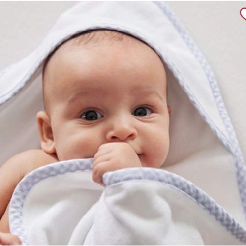 Gingham Baby Hooded Towels | Pottery Barn Kids