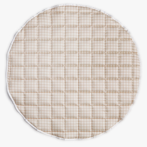 Picnic Gingham Play Mat - Beige