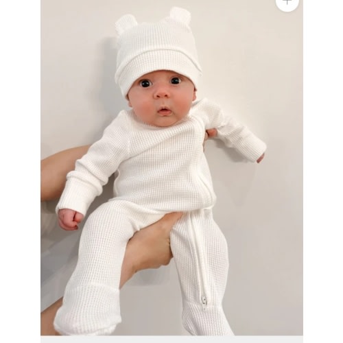 Luna + Luca Bear Waffle Set - White