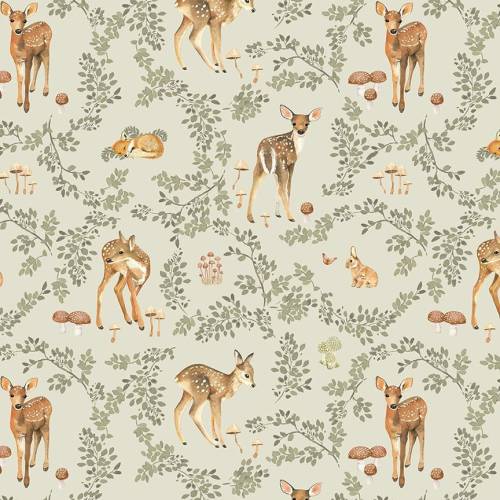 Little Fawn Glade Crib Sheet / Woodland Fabric / Deer Fabric / Little Fawn and Friends / Dear Stella