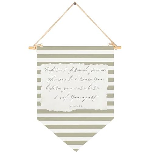 Christian Bible Verse Scripture Banner Pennant Sign Wall Decor Gift for Baby Boy Girl Kids Nursery Bedroom Reading Room Farmhouse-Before I Formed You-Baby,Shower,Birthday Christmas Gift-15.6"x11"