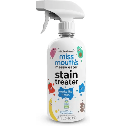 Miss Mouth's Messy Eater Stain Treater Spray - 16oz Stain Remover - Newborn & Baby Essentials - No Dry Cleaning Food, Grease, Coffee Off Laundry, Underwear, Fabric