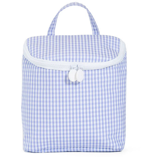 Take Away Bottle Bag - Gingham Lilac