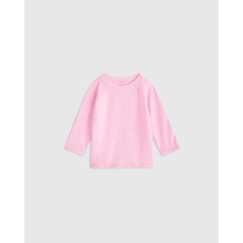 Long Sleeve Raglan Rash Guard - Baby in Watermelon Pink