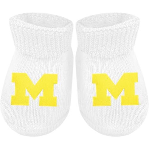 Creative Knitwear College Baby Bootie Sock - Team Logo, Multiple Colors, for Boys & Girls (Newborn - 6 Months)
