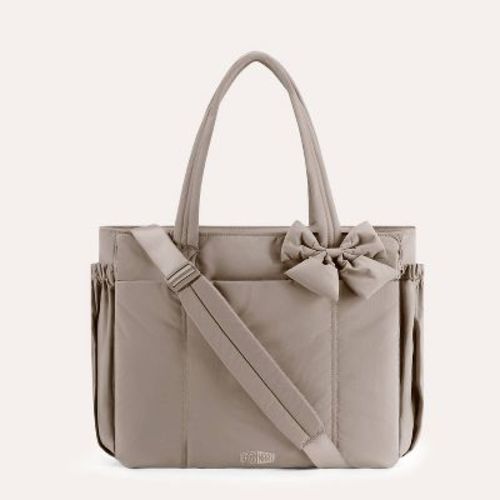 Bagsmart Lightweight Messenger & Laptop Bag Crush 26L Tote - Camel