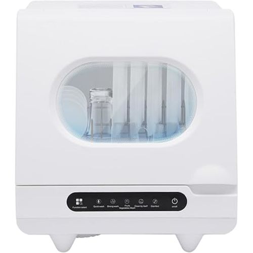 Portable Countertop Dishwasher, 5 Washing 12 Spouts Water Tank Leak-Proof Dry and 360° Rotation Flushing, Uitable for Homes Kitchen Apartments Dormitories Campers Rvs