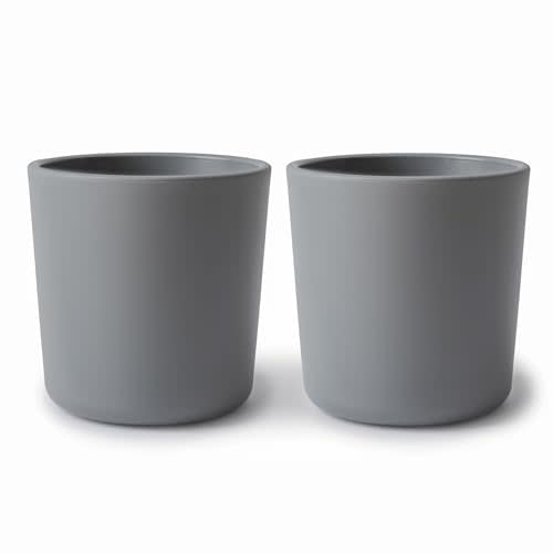 mushie Dinnerware Cups For Kids | Made in Denmark, Set of 2 (Smoke)