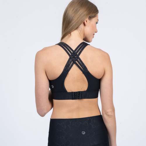 Chloe 4 Running Nursing & Pumping Sports Bra (Metallic Snake Noir)