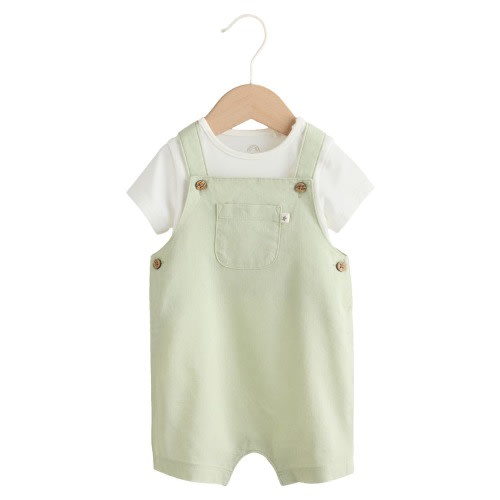 Bodysuit & Dungaree Romper Set
