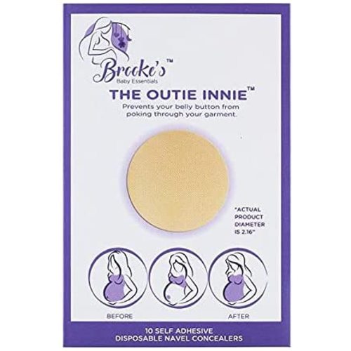 Brooke's Baby Essentials Belly Button Cover, For Use Under Maternity Dress, Pregnancy Shirt or to Hide Belly Button Ring 10 Covers measuring 2.16" ea.