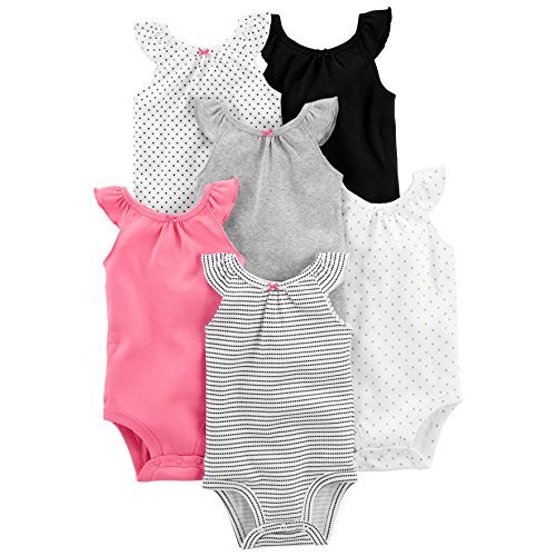 Simple Joys by Carter's Baby Girls' 6-Pack Short-Sleeve Bodysuit