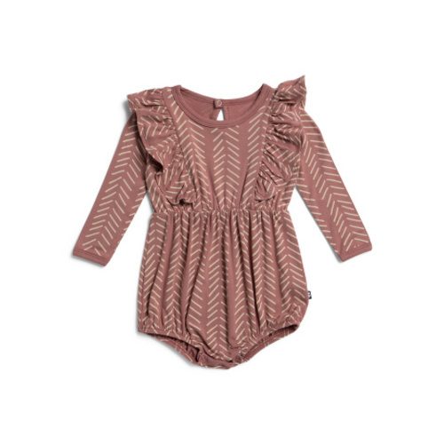 Infant Girls Long Sleeve Herringbone Bubble Romper | Girls' Dresses | T.J.Maxx