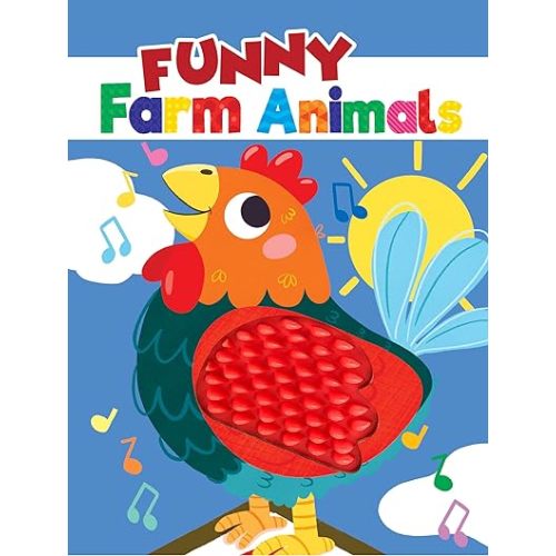 Funny Farm Animals - Silicone Touch and Feel Board Book - Sensory Board Book Board book – December 28, 2020