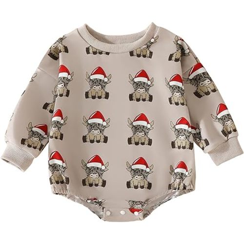 Ayalinggo Baby Girl Boy Christmas Outfit My First Christmas Sweater Sweatshirt Shirt Bubble Romper Onesie Santa Clothes