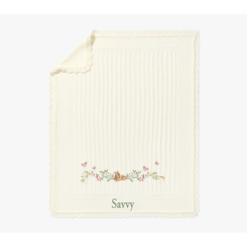 AERIN Fawn Pointelle Baby Blanket