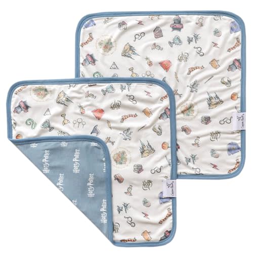 Copper Pearl Baby Security Blanket Set of 2 - Portable Size for Self-Soothing On-The-Go, Ideal Baby Blankets for Boys and Girls, Ultra-Soft, and Gift-Ready Loveys - Wizarding World
