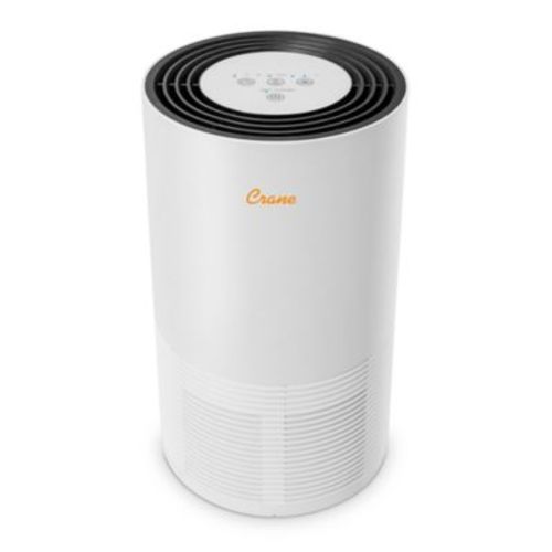 Crane™ True HEPA Air Purifier with UVC Light - WHITE - 15.8"