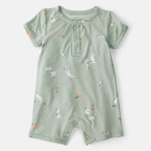 Baby Bunny Short-Sleeve Romper - Green | Carter’s Oshkosh Canada