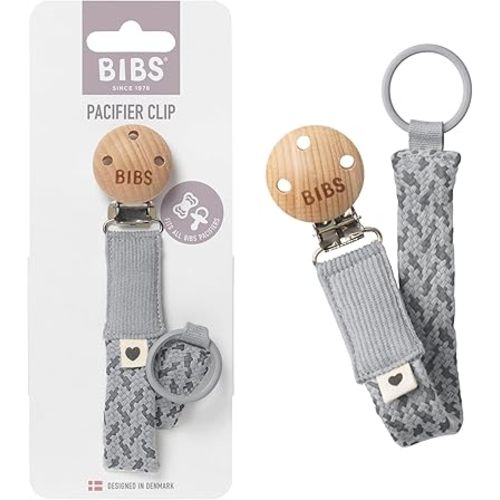 BIBS Paci Braid | Made in Denmark | Cloud/Iron | ONE Size