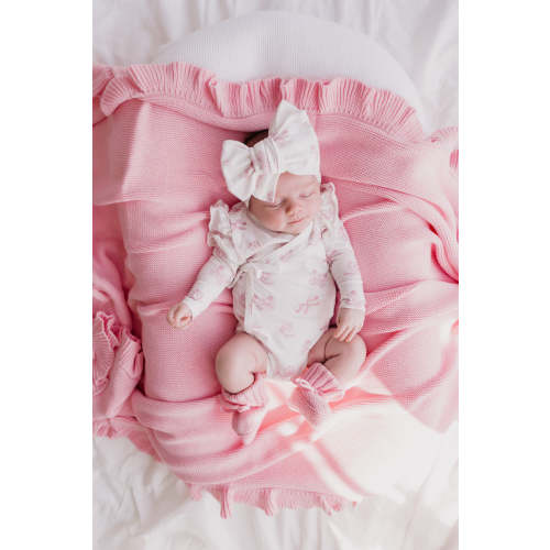 Frill Knit Blanket | Marshmallow – Little and Fern
