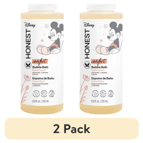 (2 pack) The Honest Company Baby Bubble Bath, Sweet Cream, Comfort, 12 fl. oz.