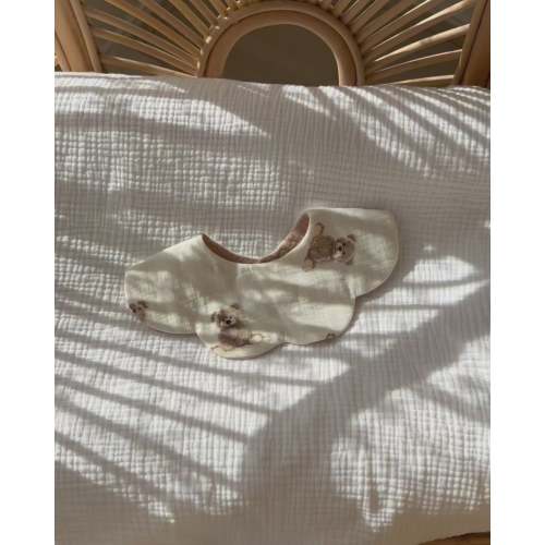 Organic Muslin 7-Layer Dribble Bib - Big Teddy Bears