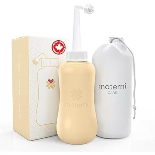 Semi-Transparent 500 ml / 17 oz Peri Bottle for Postpartum Care | Portable Bidet Sprayer, Travel Bidet | Labor and Delivery Essentials for Soothing Relief from Birth Pains or Hemorrhoids