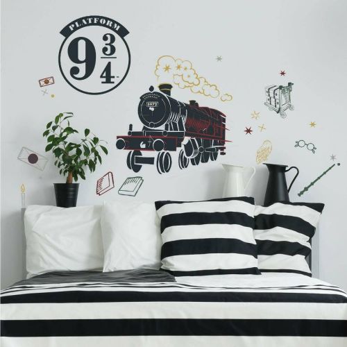 Hogwarts Express Giant Kids' Wall Decal - RoomMates: Vinyl Self-Adhesive, Repositionable, Multicolor, 23 Pieces, 36.5" x 17.25"
