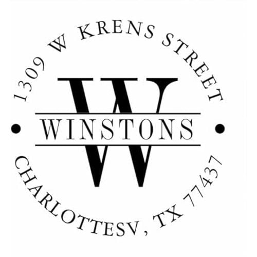 Custom Self Inking Address Stamp, Simple but Classic, Elegant, Stylish - Choose from 18 Designs & 15 Ink Color Choices