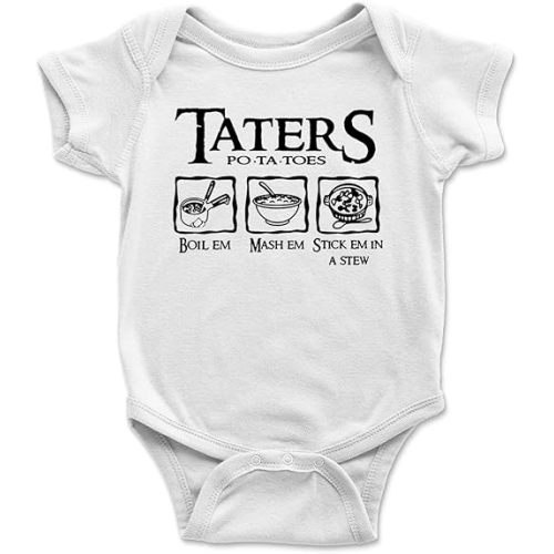 Taters Onesie - Boil Em Mash Em Stick Em In A Stew - 100% Cotton - Available in White, Heather Gray or Pink