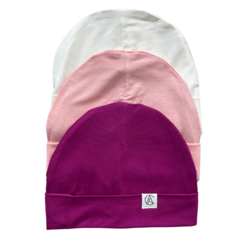 Newborn Satin Lined Jersey Beanie Gift Set-Girl – Aarin & Co.